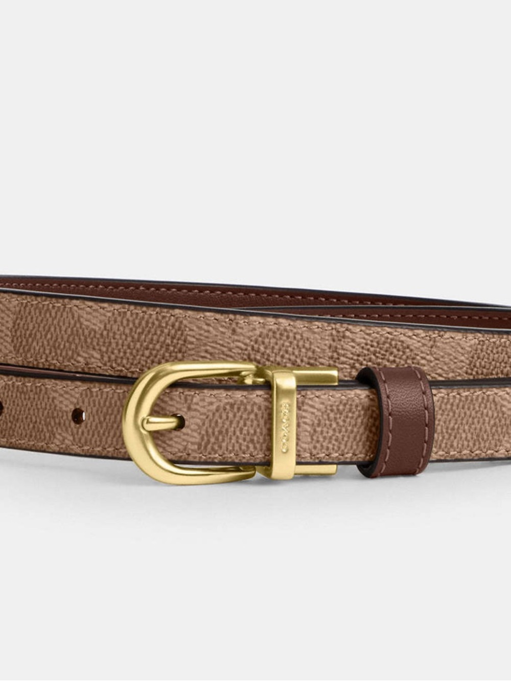 NWOT COACH Calf Leather Classic Buckle Cut To Size Reversible Belt 18mm - Picture 2 of 11